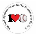 I Love Baseball Photo Hand Mirror (2.5" Diameter)